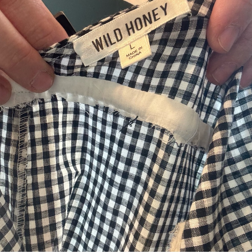 Black and White Checkered Jumpsuit size Large - Picture 11 of 11